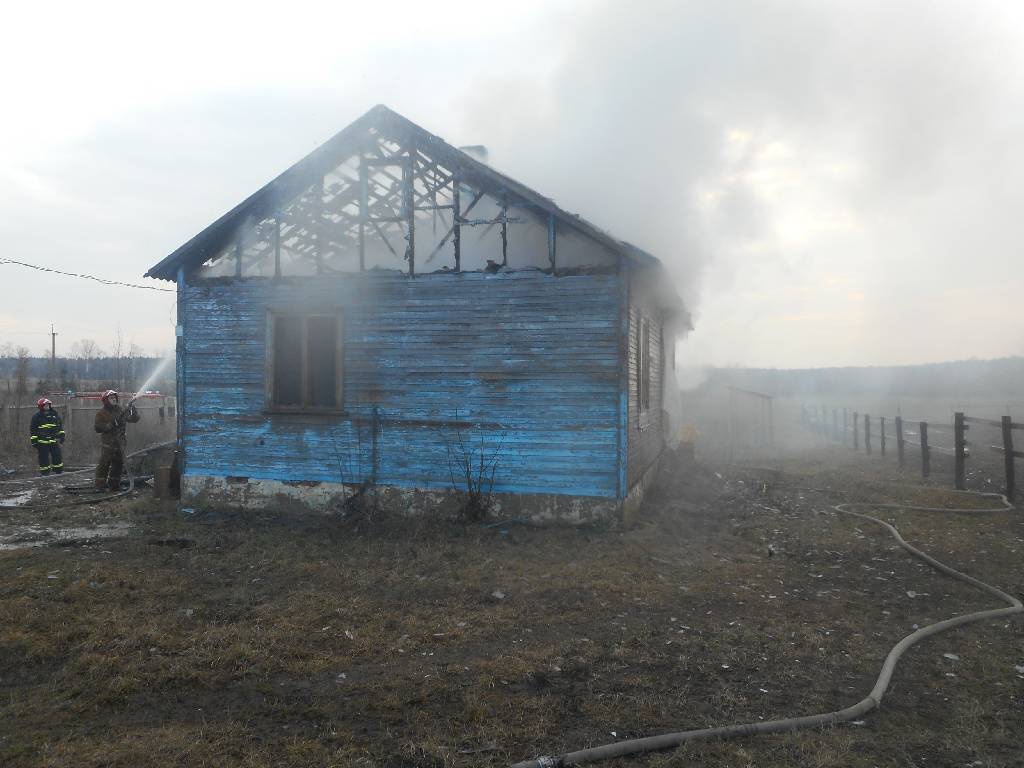 Пожар в деревне Сычково