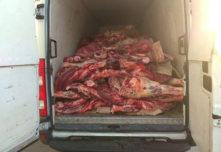 На Бобруйщине сотрудники ГАИ задержали более 4-х тонн мяса
