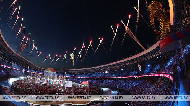 Церемония закрытия II Европейских игр на минском стадионе “Динамо”