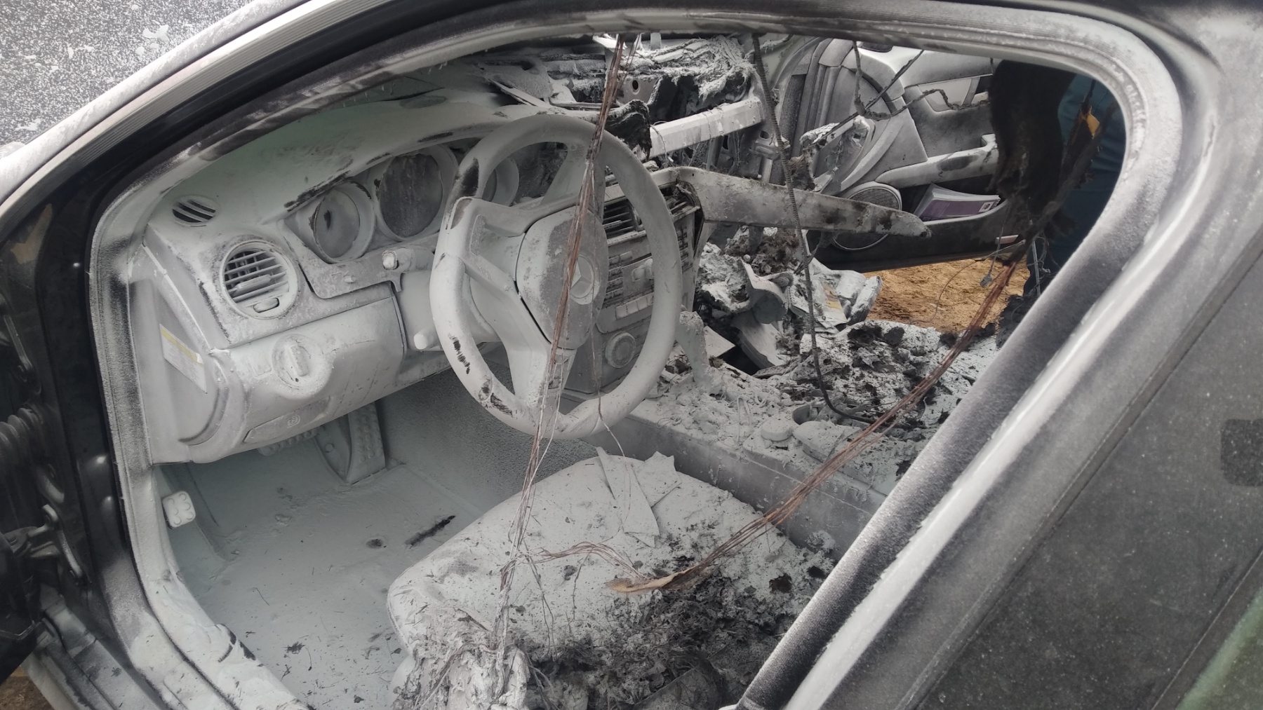 В Бибковщине горел автомобиль