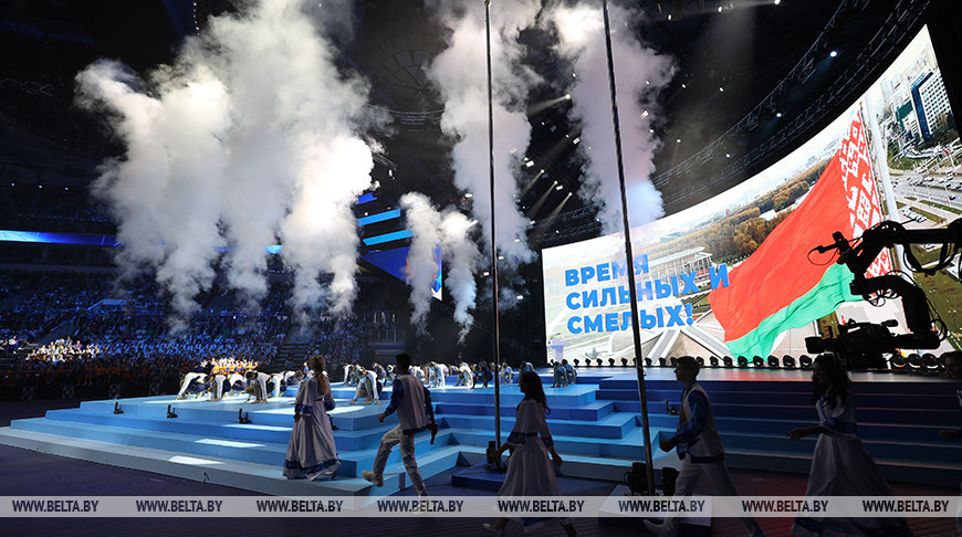 Торжественная церемония открытия II Игр стран СНГ началась в “Минск-Арене”
